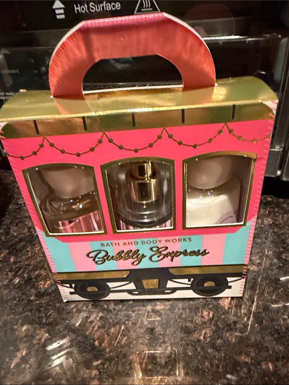 Champagne Bath and Body Works Bubbly Express Gift Set - Pink, Gold, Aqua